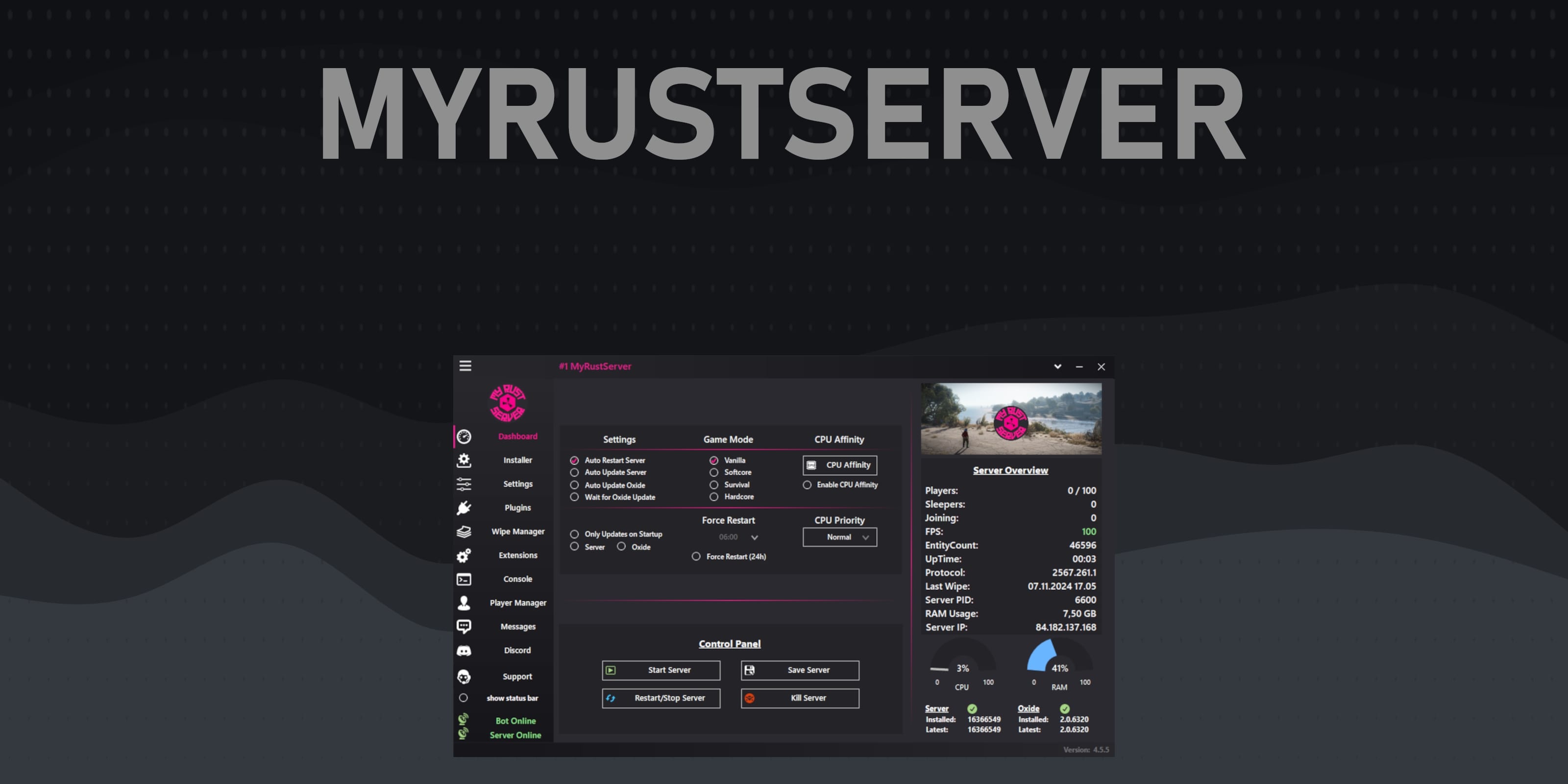 Myrustserver shop
